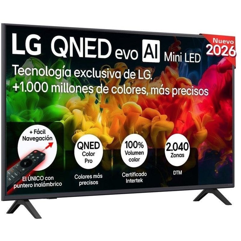 TV LG QNED MiniLED 43QNED80B6B 43" 4K UltraHD 60 Hz Smart TV WebOS HDR10 Pro AI α7 GEN9