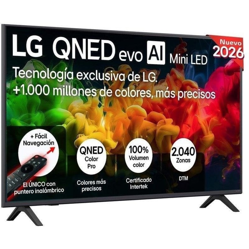 TV LG QNED MiniLED 55QNED80B6B 55" 4K UltraHD 60 Hz Smart TV WebOS HDR10 Pro IA