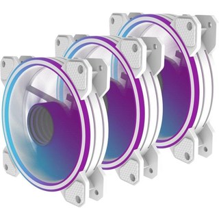 Ventilateurs PC Preyon Eagle Eye 120 mm PWM ARGB Blanc Pack de 3