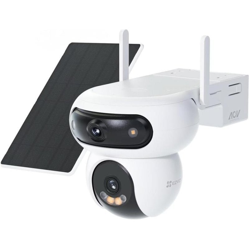 Caméra de surveillance EZVIZ HB90X 2K Vision Nocturne Extérieure Panneau Solaire Audio