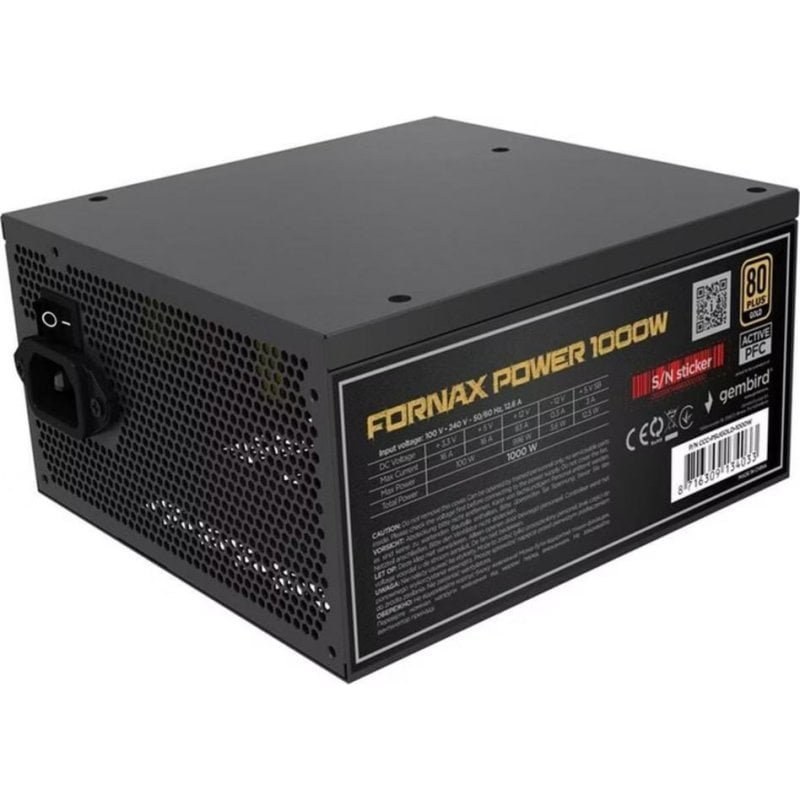 Source d'Alimentation Gembird CCC-PSUGOLD-1000W 1000W 80 Plus Gold modulaire