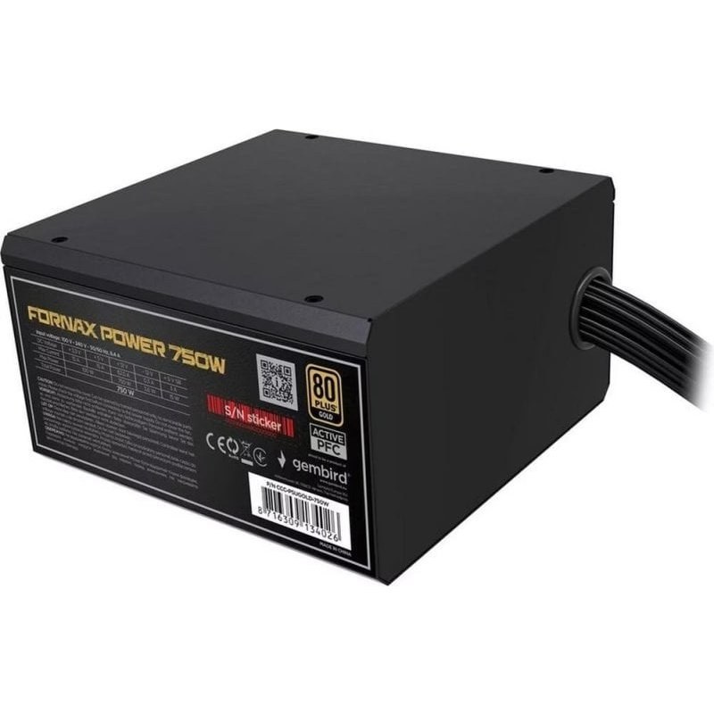 Fuente de Alimentación Gembird CCC-PSUBRONZE-750W 750W Certificación 80+ Bronze fija
