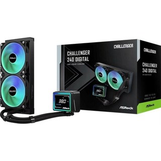 Refrigeration Liquide Asrock CPC Challenger 240 mm 2 Ventilateurs ARGB Noir