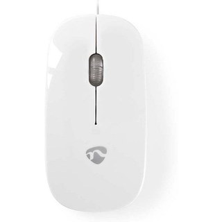 Nedis Wired Optical Mouse Blanc