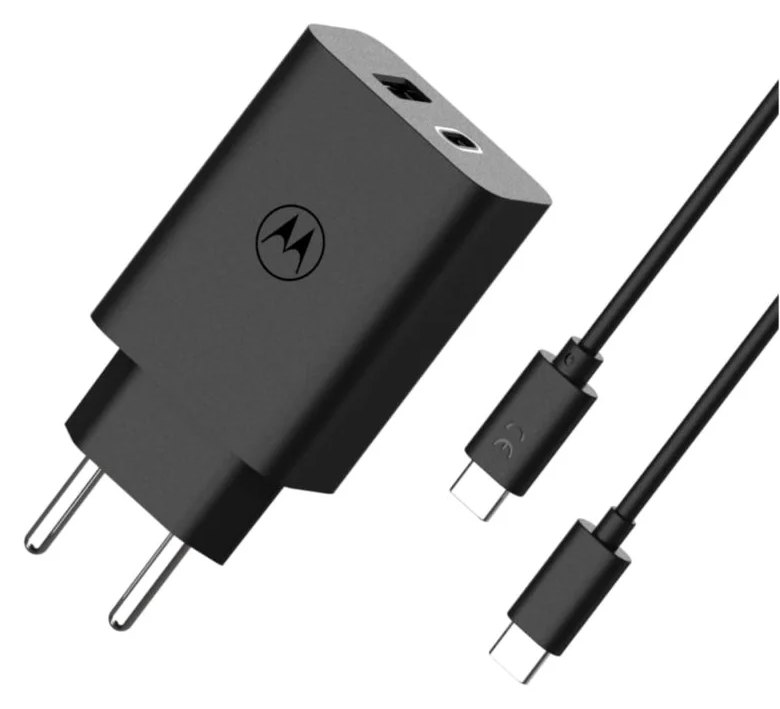 Motorola TuboPower 50 Duo SJMC502 Chargeur Secteur USB-A + USB-C Charge Rapide 50W Noir