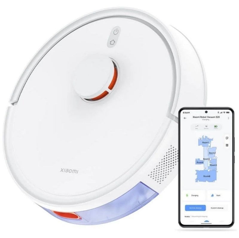 Xiaomi Robot Vacuum S20 Robot Aspirateur et Balai Blanc