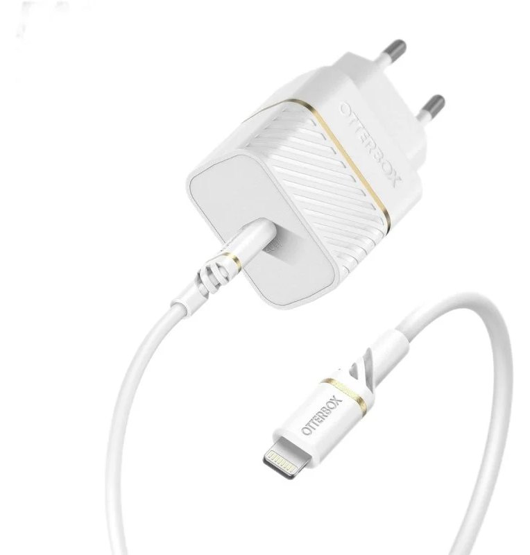 Chargeur USB-C Pd 20W Câble USB-C renforcé Otterbox résistant aux chutes