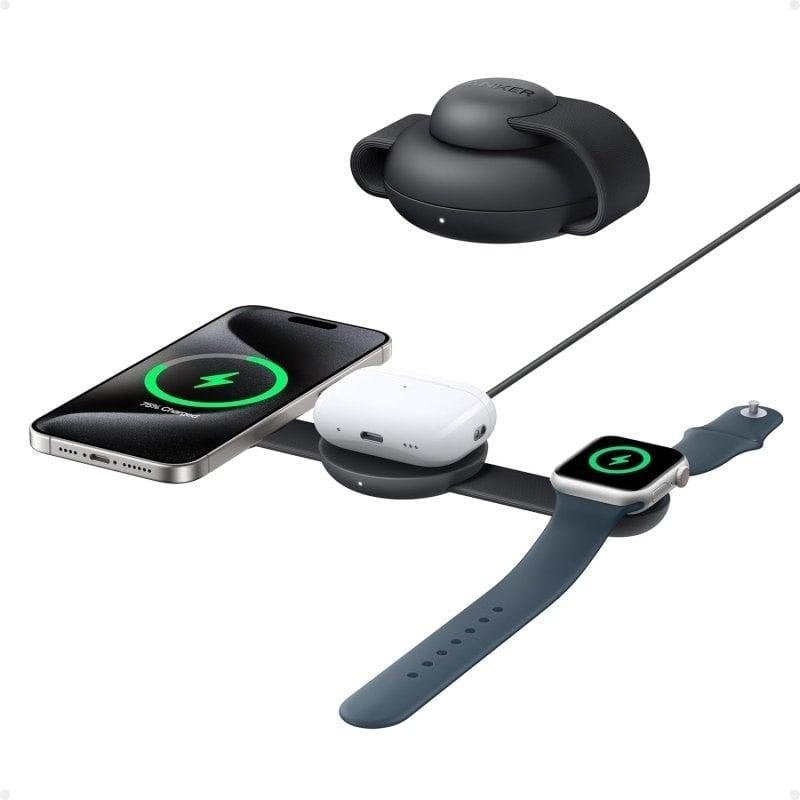 Station de Charge Sans Fil 3 en 1 Anker MagGo QI2 15W