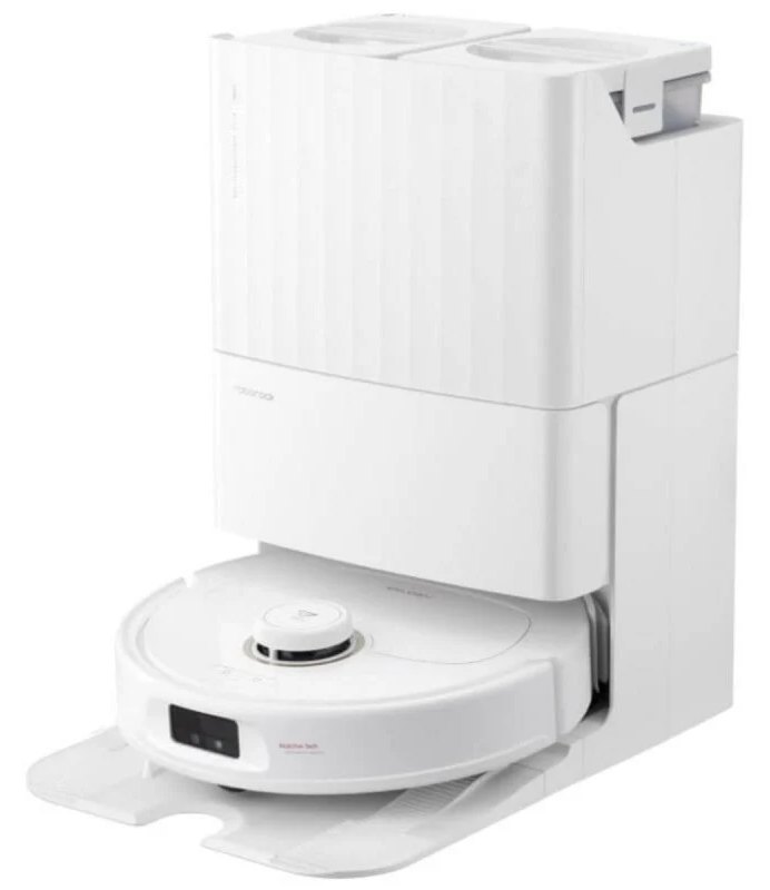 Aspirateur robot et laveur de sol Roborock Qrevo MaxV avec base à vidage automatique, blanc