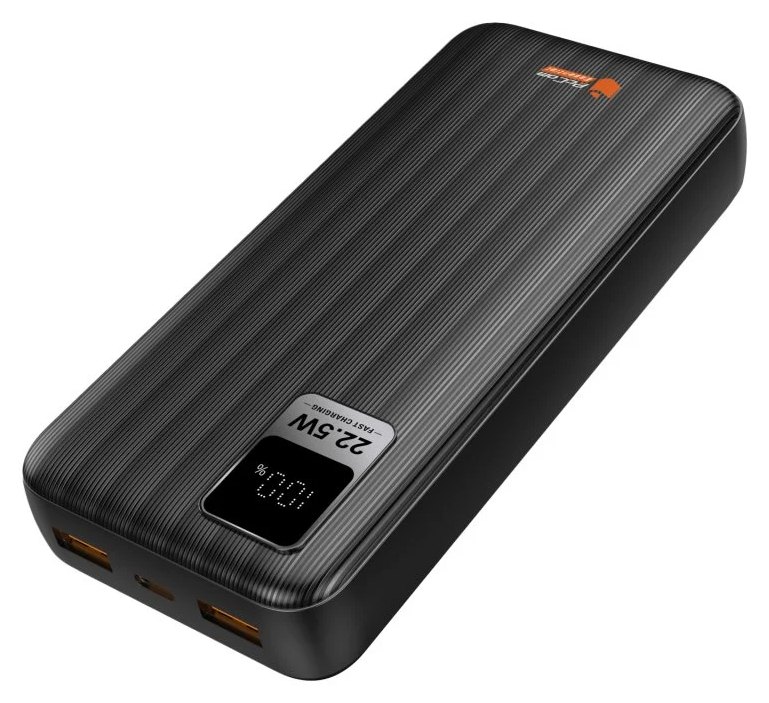 Powerbank PcCom Essential 20 000 mAh 20 W + 22,5 W Charge rapide avec indicateur LED Noir