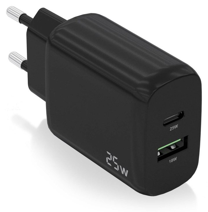 Chargeur Aisens A110-0759 25 W 1 x USB-C PD3.0 1 x USB-A QC3.0 Noir