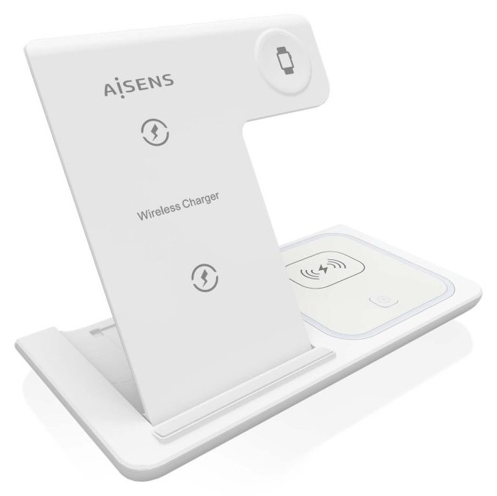 Chargeur sans fil USB-C 3-en-1 Aisens ASCH-15W3WC044-W 15 W Blanc