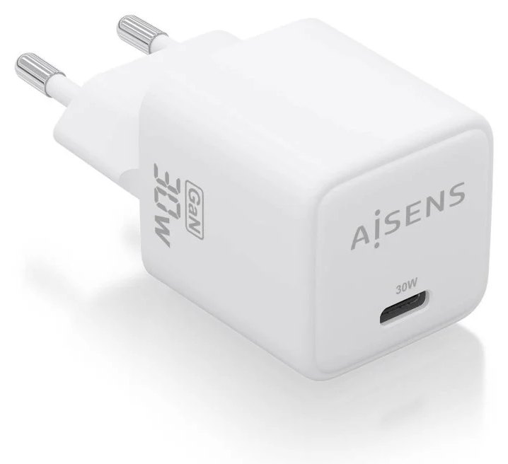 Chargeur Aisens ASCH-30W1P035-W GaN 30 W 1 x USB-C PD3.0 QC4.0 Blanc
