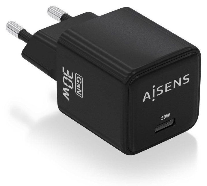 Chargeur Aisens ASCH-30W1P036-BK GaN 30 W 1 x USB-C PD3.0 QC4.0 Noir