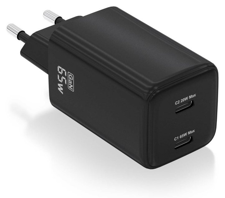 Chargeur Aisens ASCH-65W2P040-BK 65 W GaN 2XUSB-C PD3.0 QC4.0 Noir