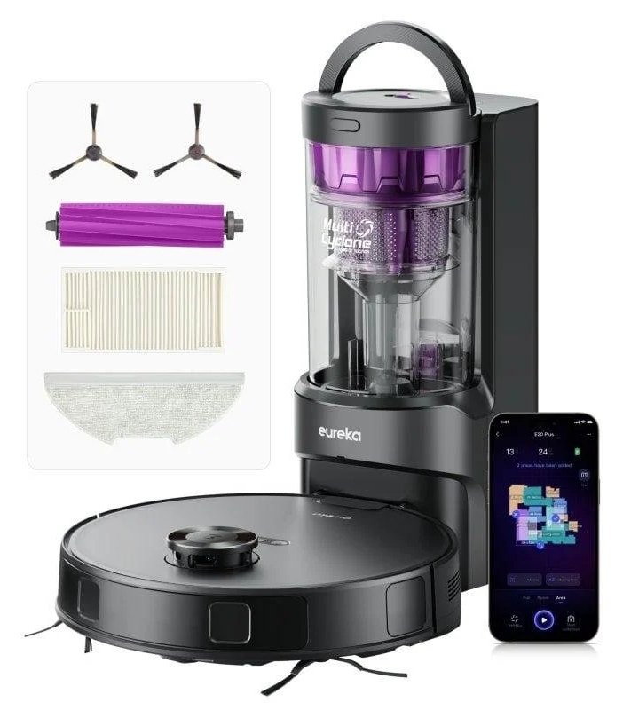 Aspirateurs Robots et Laveur Eureka E20 Plus avec en plus une station de vidage automatique