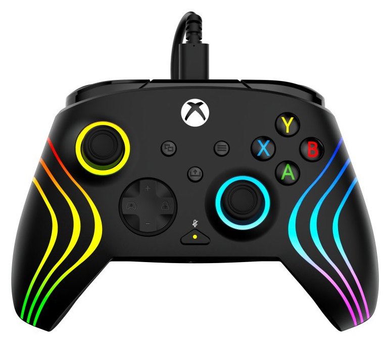 Manette de jeu Turtle Beach Afterglow Wave filaire multicolore noire Xbox PC LED 3 m