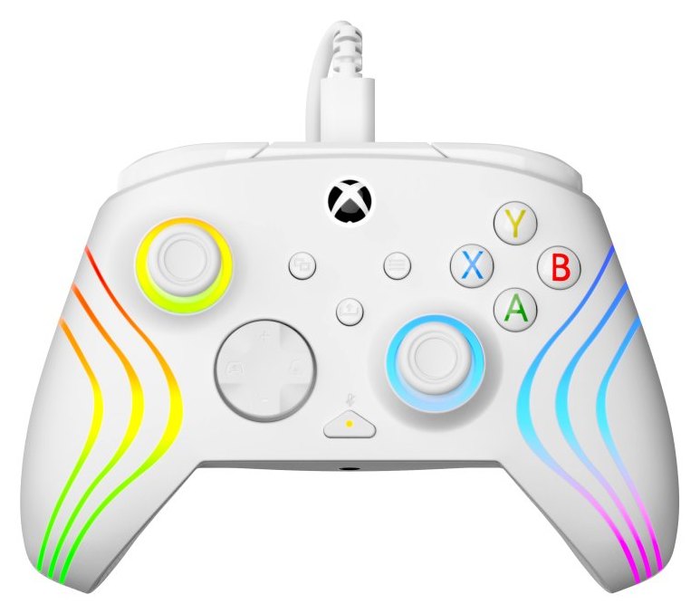 Manette de jeu filaire Turtle Beach Afterglow Wave pour Xbox Series X/One/PC, blanche