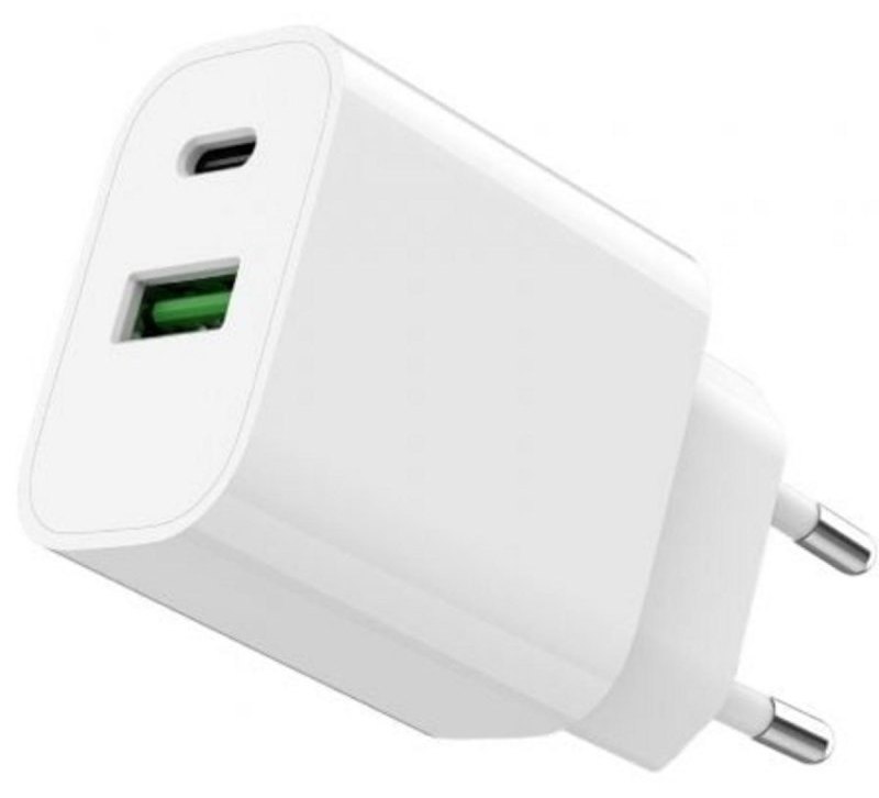 Cargador de Pared SPC Fast Charger 4341B 20W USB Tipo-C et USB-A Blanc