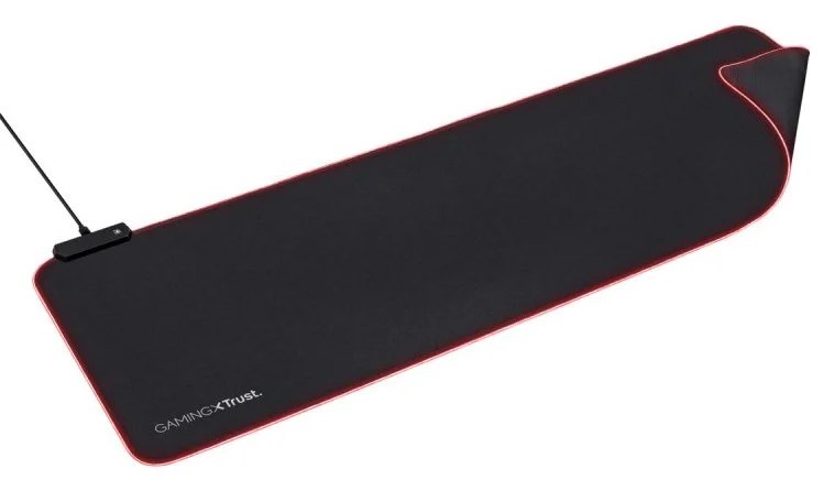 Alfombrilla Trust GXT 764 Glide-Flex XXL RGB avec éclairage et texture optimisée