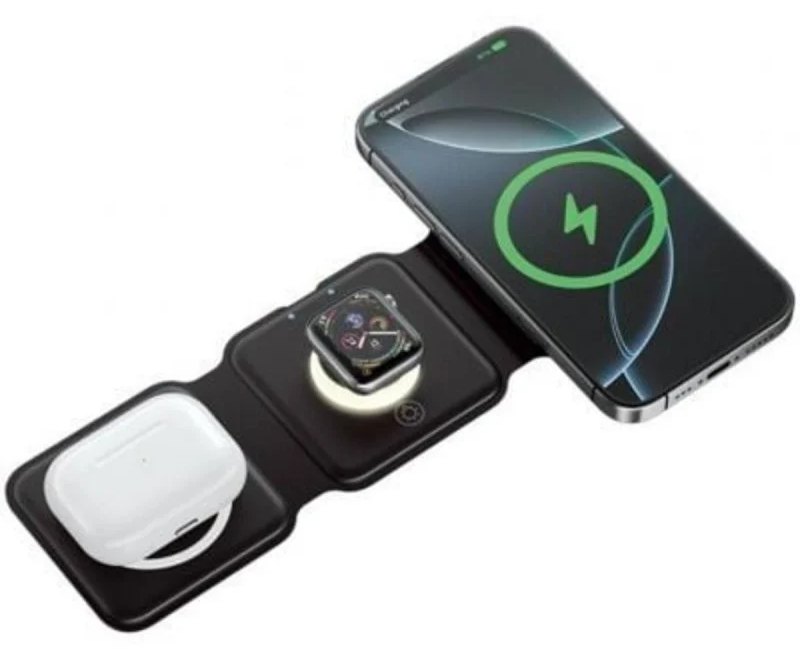 Plateforme de charge sans fil Vention FGG 3 en 1 avec MagSafe et veilleuse LED