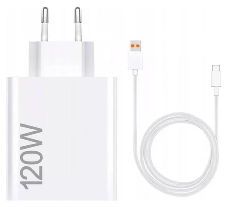 Cargador Xiaomi 120W HyperCharge - 1XUSB Type-C, Blanco, 100-240V, 3A