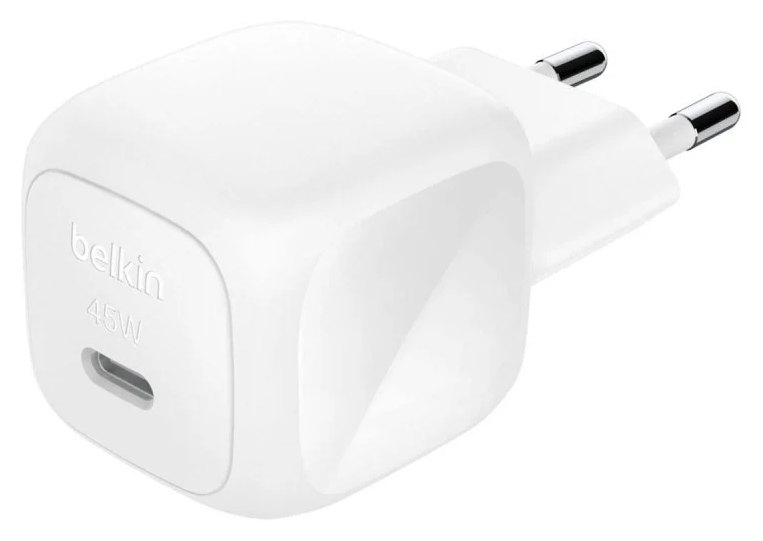 Belkin WCA013KQWH, Cargador de Pared Blanco, 45W, Carga Rápida, Universal