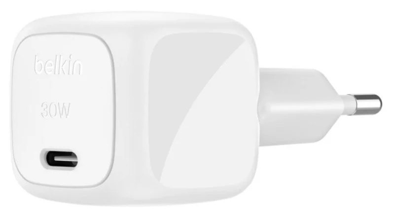 Belkin BoostCharge 30W, Cargador Interior, Blanco, USB-C, Carga Rápida