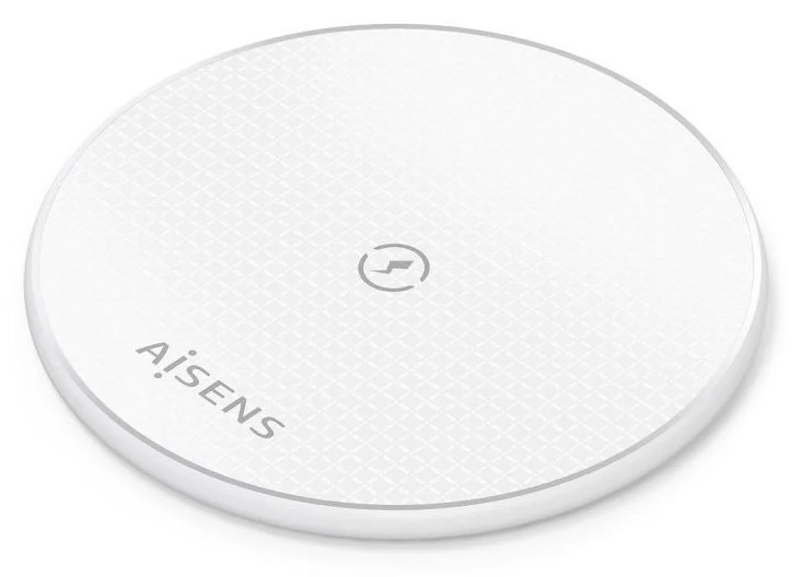Aisens Cargador sans fil USB-C 15W pour smartphone, Blanc, Design Élégant et Pratique