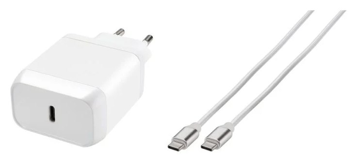 Dcu-tecnologic Vivanco Super Fast Power Delivery Chargeur Set 45W USB-C, Intérieur, 1M, Blanc