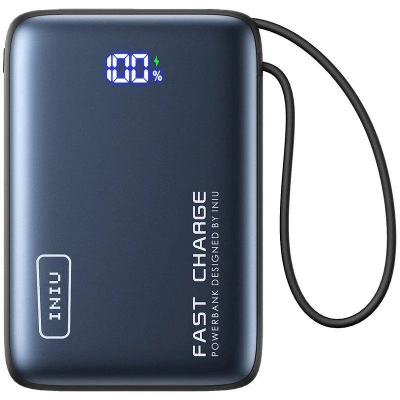 Powerbank INIU Pocket 20 000 mAh 22.5W USB-C intégré ultra-compact Noir