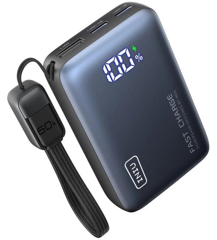 Batterie externe INIU Pocket Pro 10000 mAh 45W Noir USB-C ultra-compacte