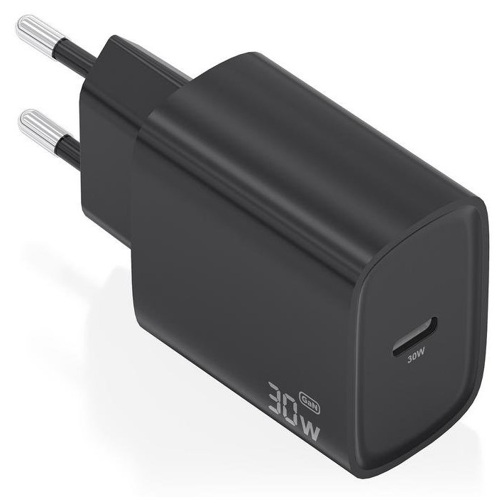 AISENS Chargeur GaN 30W 1XUSB-C PD3.0 Noir