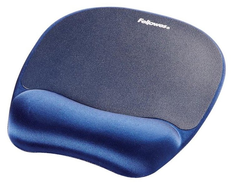 Tapis de souris Fellowes 9172801 mousse à mémoire de forme bleu repose-poignet