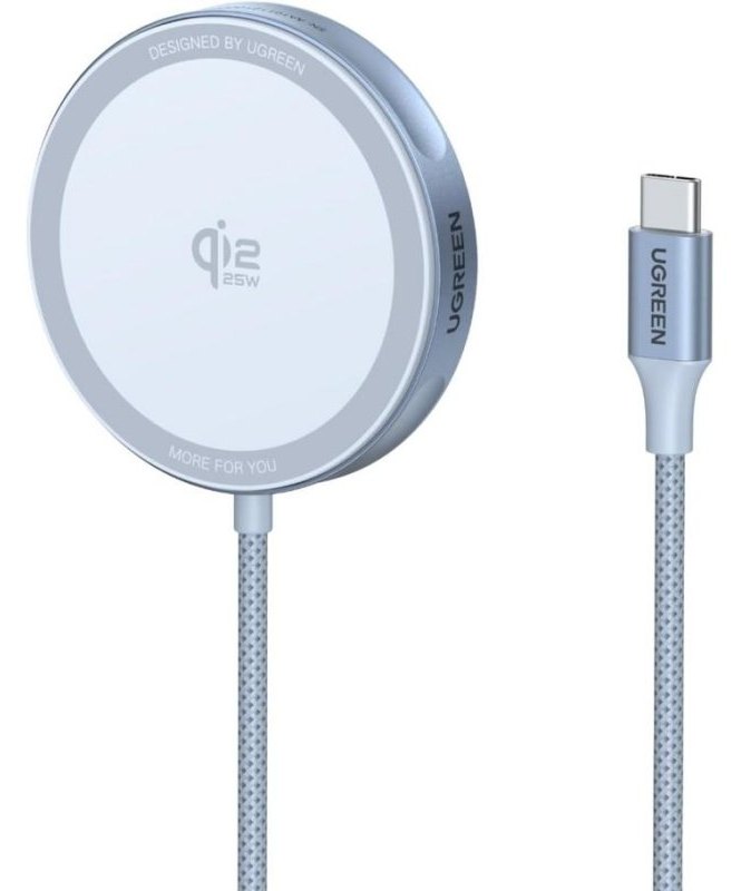 Chargeur sans fil magnétique UGREEN MagFlow W753 25W QI2 pour iPhone USB gris