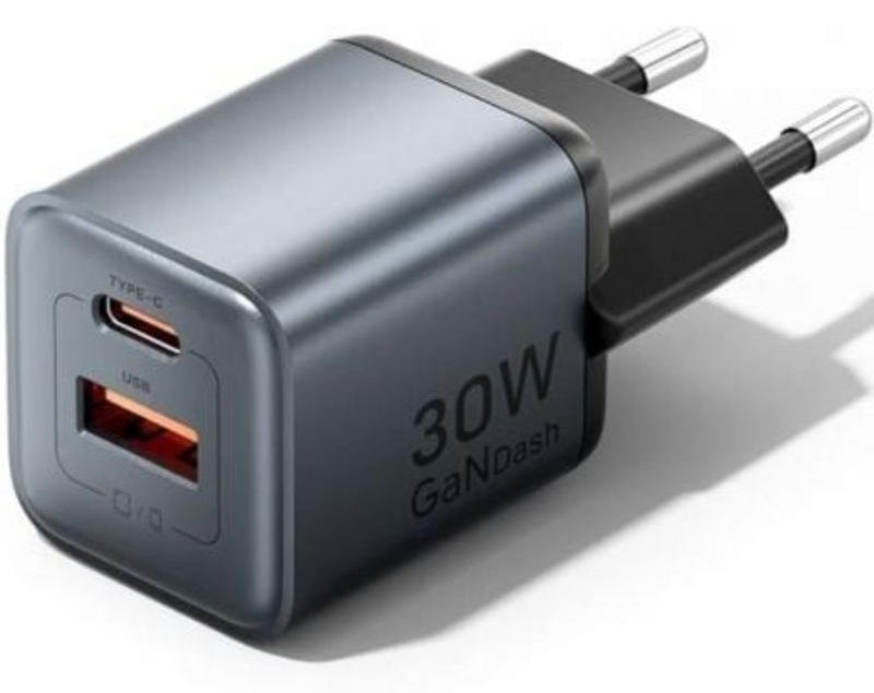 Chargeur secteur Vention FEWH0-EU GaN 30W USB-C USB-A charge rapide EU