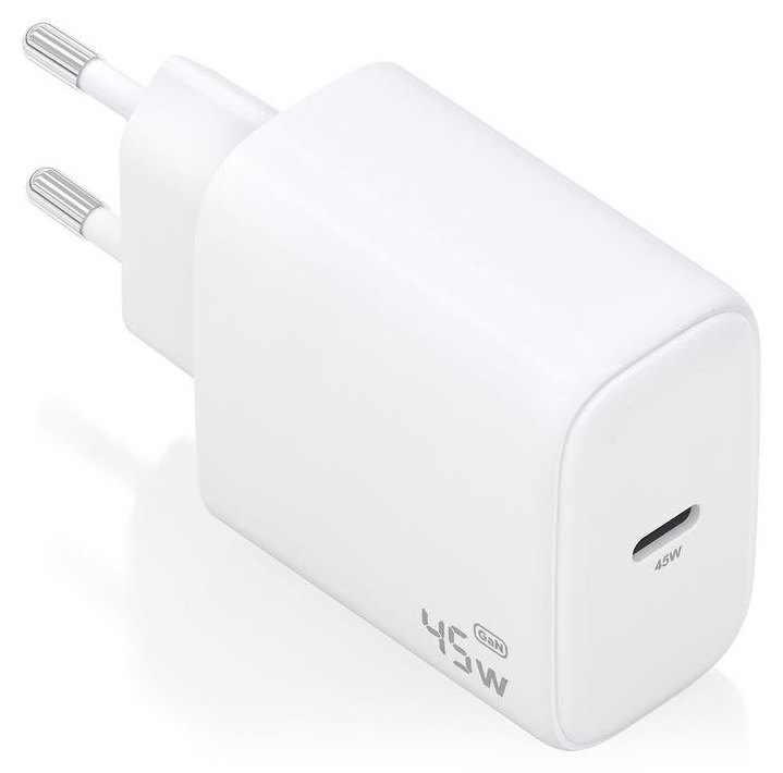 Chargeur GaN Aisens A110-0969 USB-C 45W Blanc charge rapide PD3.0
