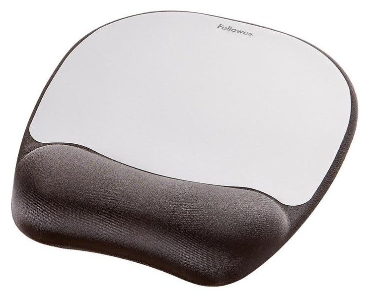 Tapis de souris Fellowes 9175801 mousse à mémoire de forme noir/argent