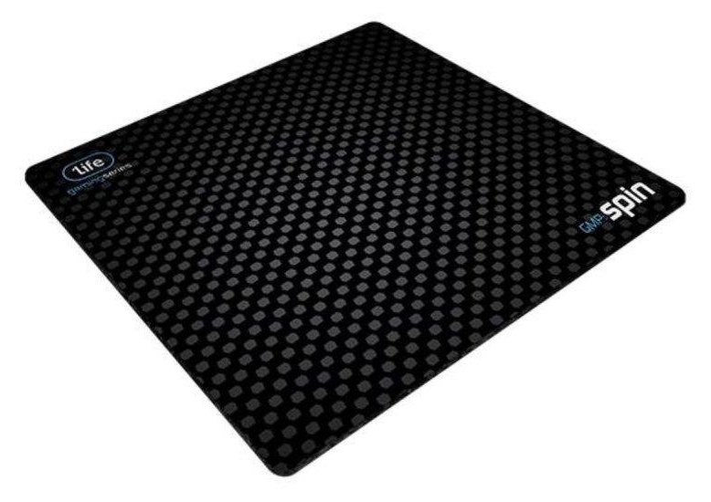 Tapis de souris 1LIFE Spin Gaming Series 320X270 mm Surface Tissu Noir Base Antidérapante