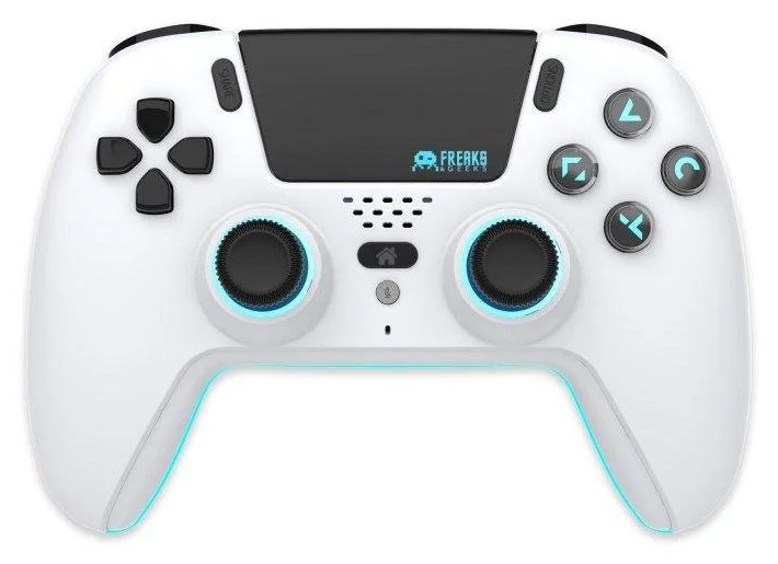 Manette Trade Invaders HW-1019 Bluetooth LED Blanc-Noir 1000 mAh PS5/PC/iOS/Android