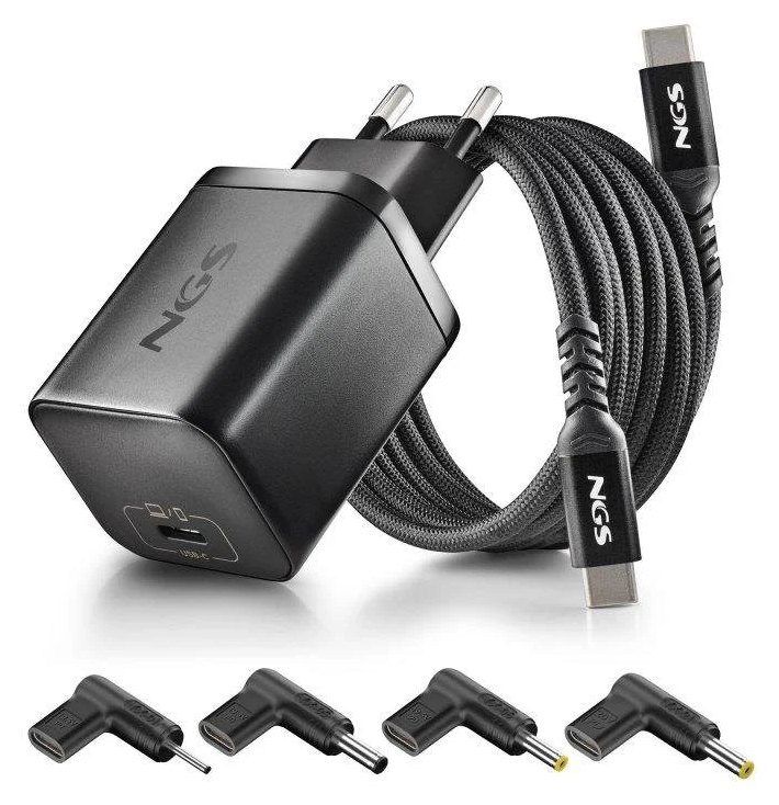 Chargeur USB-C NGS BUD65W-AC 65W GaN câble 1,5 m 4 connecteurs Acer