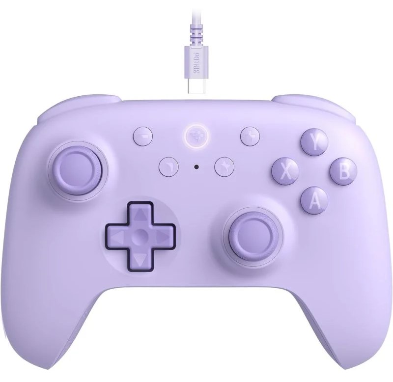 Manette USB Type-C violette 8BITDO Ultimate 2C pour PC et Android avec vibration