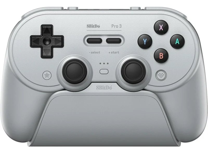 Manette Bluetooth sans fil et filaire 8BITDO Pro 3, grise, multiplateforme