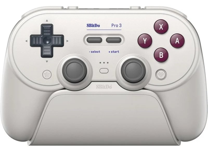 Manette multiplateforme classique sans fil Bluetooth et filaire 8BITDO Pro 3