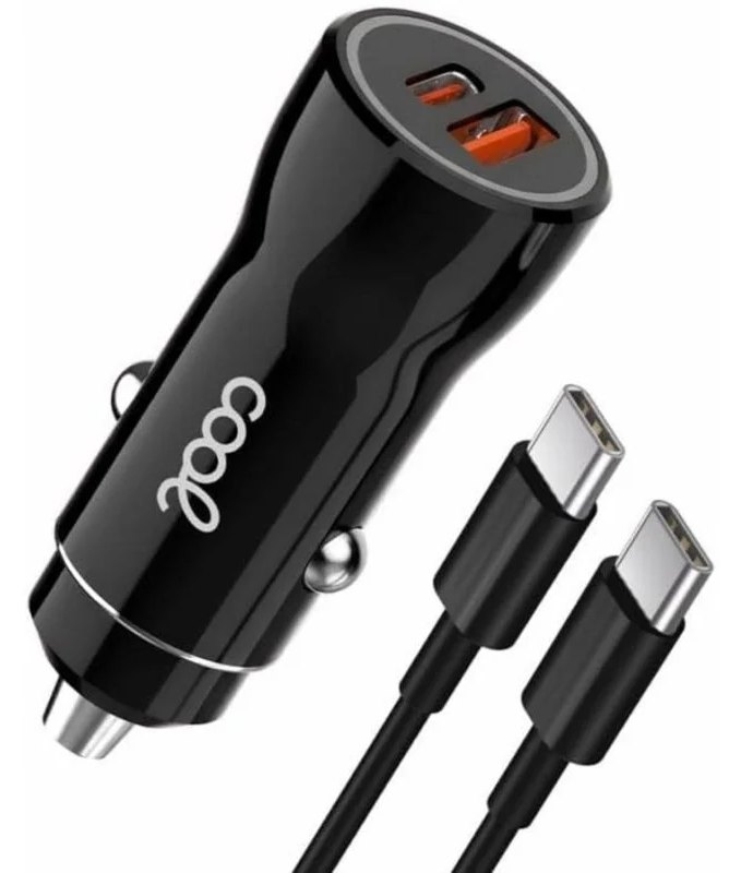 Chargeur voiture Cool 8434847082509 38W 2X USB Type-C câble inclus
