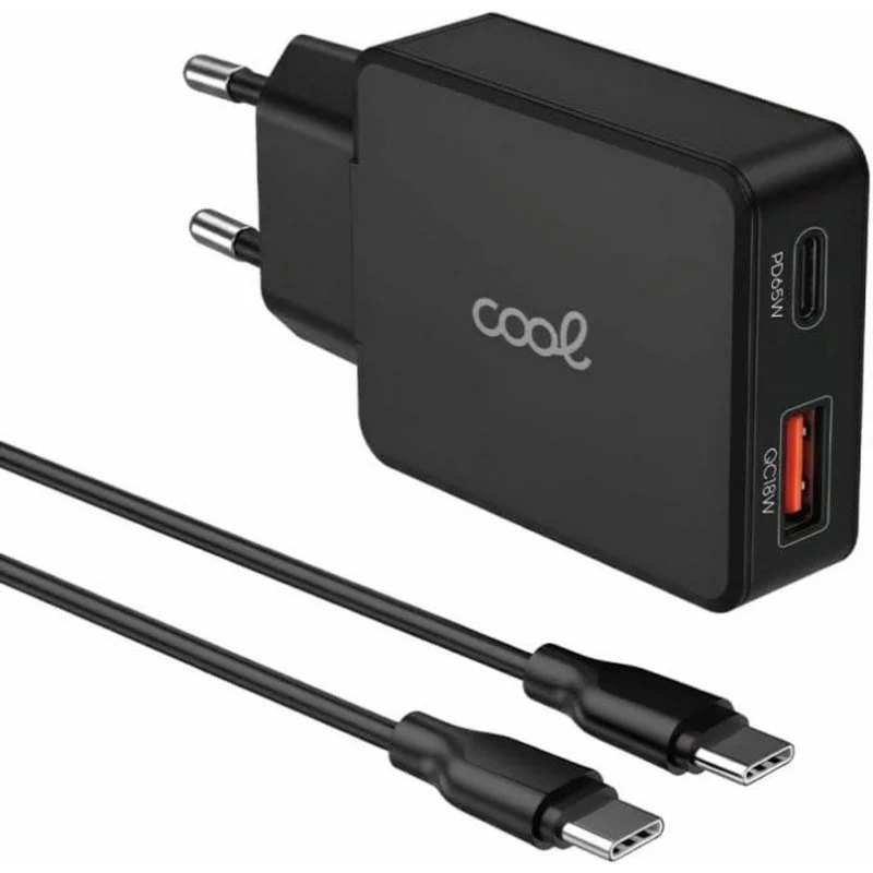 Chargeur secteur Cool 8434847082516 65W GaN USB-C charge rapide câble inclus