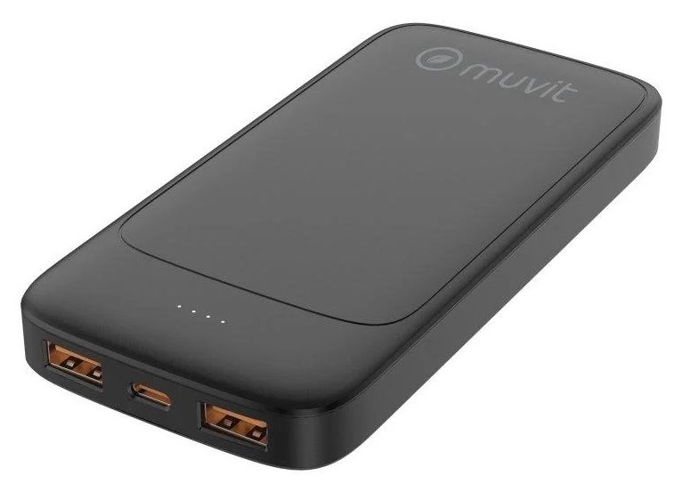 Batterie externe Muvit For Change NP57P 10000 mAh 2 USB-A USB-C PD20W Noir