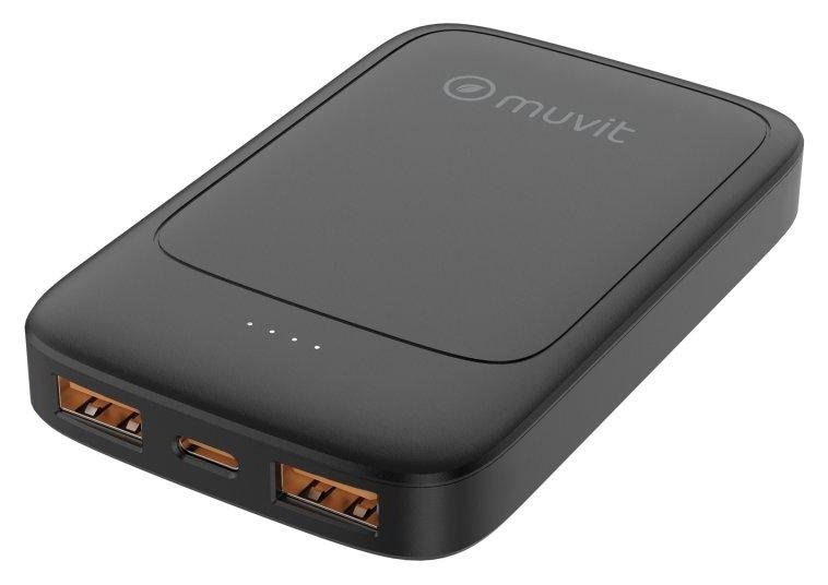 Batterie externe Muvit NP56P 5000 mAh 2 USB-A USB-C PD20W Noir