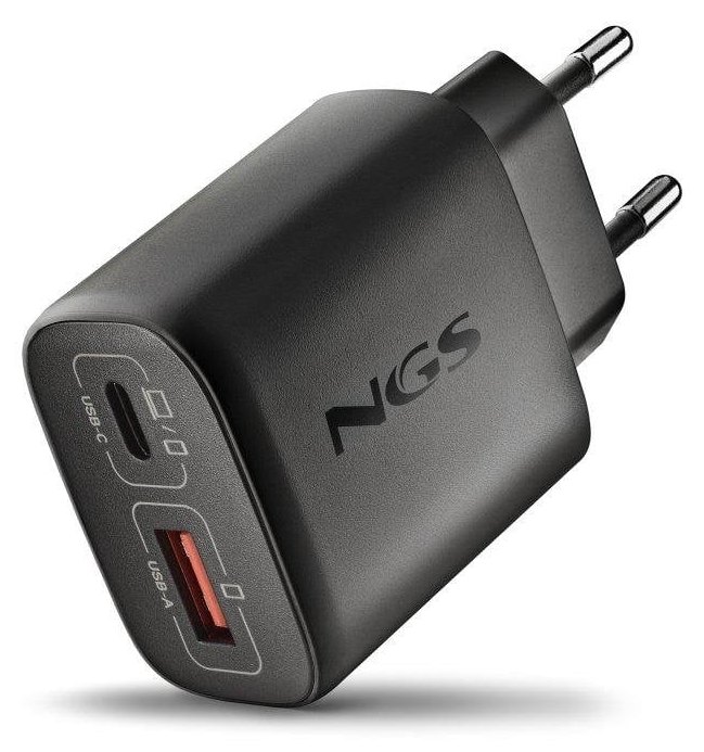 Chargeur NGS EON 45W GaN USB-C PD PPS USB-A QC3.0 Compact Portable