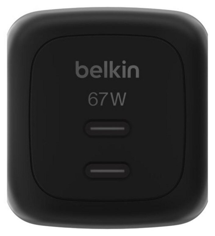 Chargeur Belkin WCH020KQBK GaN 67 W USB-C double port noir